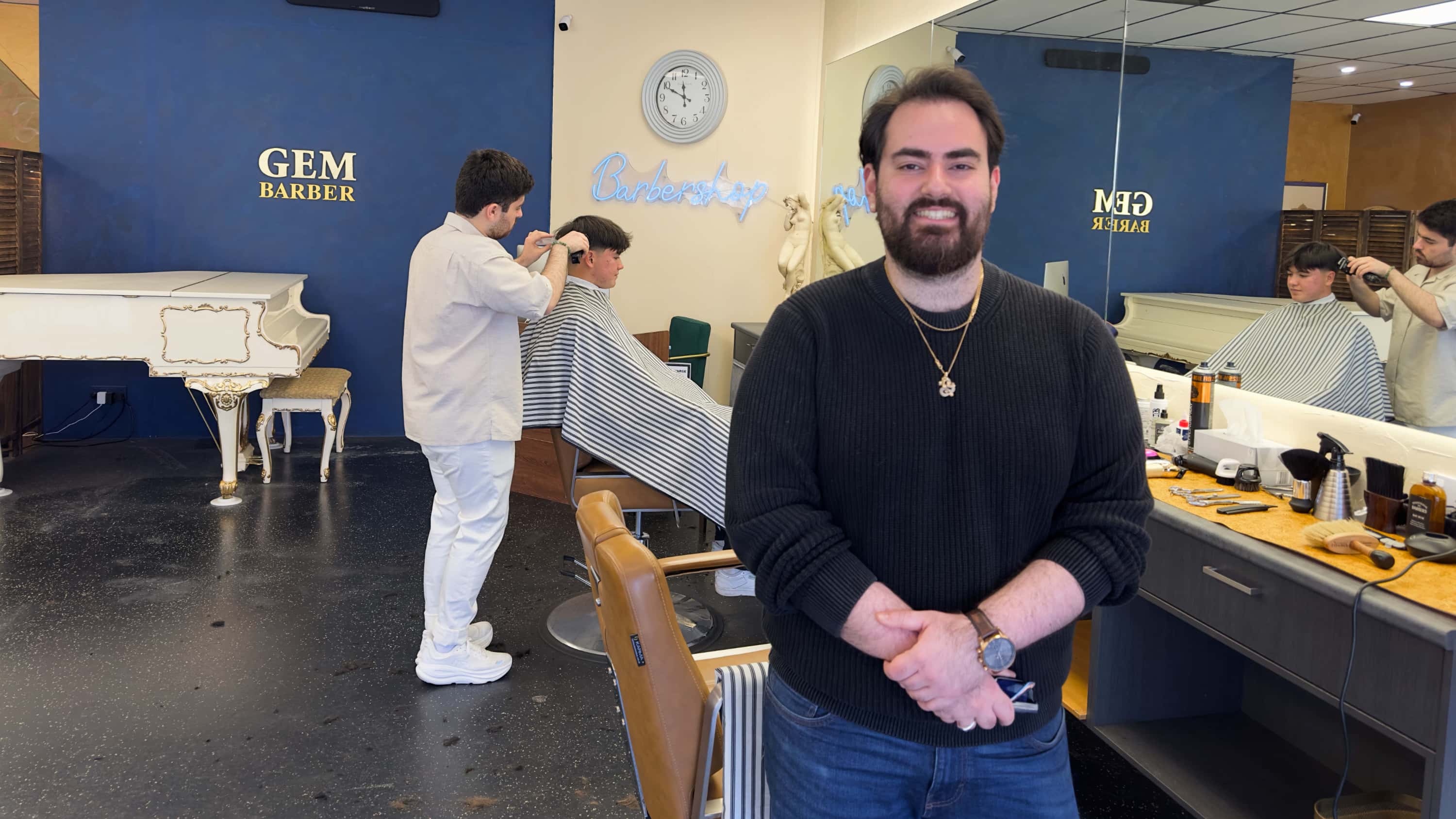 Will, Ali and the Gem Barber team in Canberra